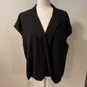 Vince Camino Wrap Style Cap Sleeve Blouse